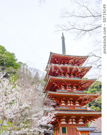 Spring Hase-dera Five-story Pagoda (Nara Prefecture) 88719149