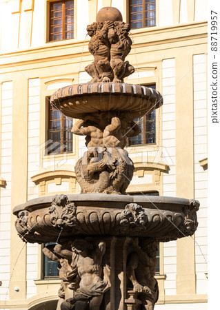 Ornamental fountain on Prague Castle Ornamental fountain on Prague Castle 88719957