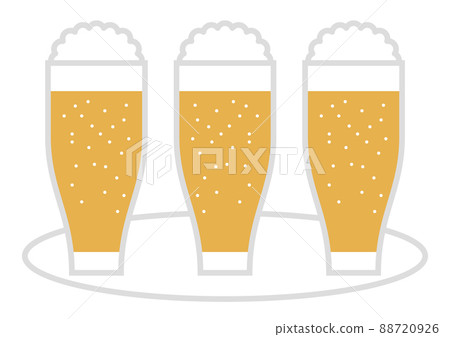 Illustration of a beer glass on a tray Illustration of a beer glass on a tray 88720926