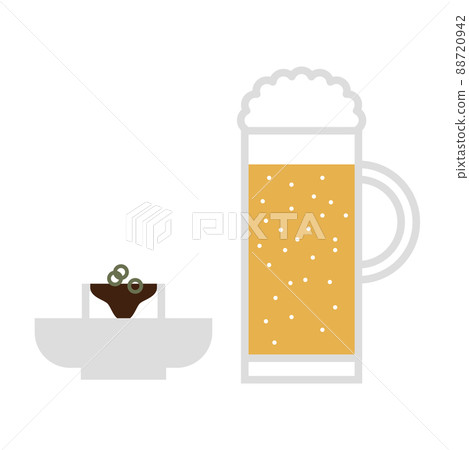 啤酒和冷豆腐的插圖 88720942