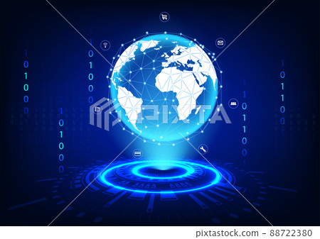 graphics design concept hitech technology network connection future futurist connection communication vector illustration 88722380