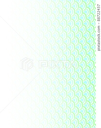 Background material: Scale pattern drawn with oil pastels, green, gradation that darkens from left to right, vertical, other colors available 88722437