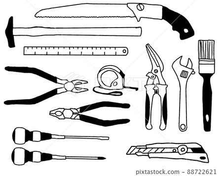 Hand drawn DIY tool set Hand drawn DIY tool set 88722621