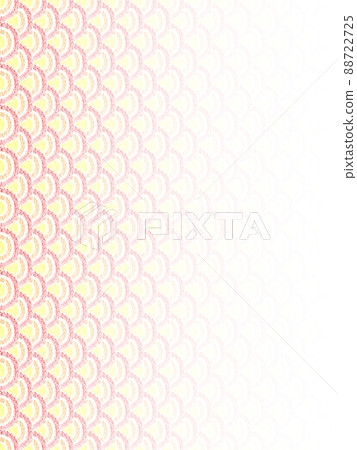 Background material: Scale pattern drawn with oil pastels, orange, gradation that fades from left to right, vertical, other colors available 88722725