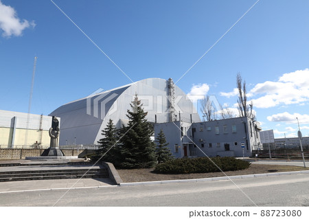 Nuclear power plant sarcophagus 88723080