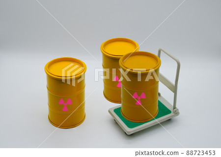 Drums of radioactive waste from nuclear power plants Drums of radioactive waste from nuclear power plants 88723453