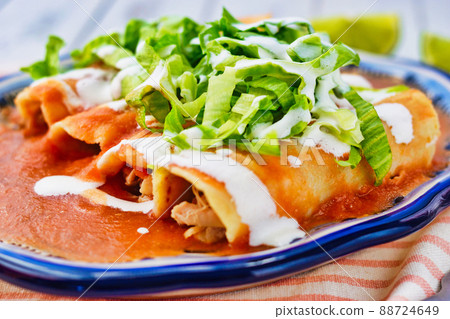 Mexican food enchilada 88724649