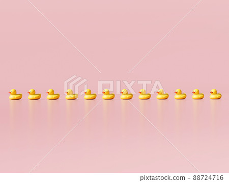 Ducks lined up in a row 88724716