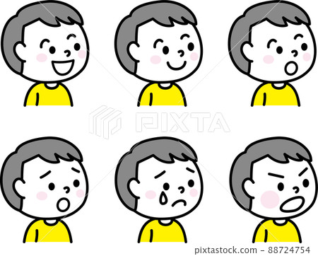 男生面部表情爆出6種圖案 88724754