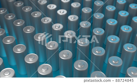 Lithium Battery concept - electrical power supply of rechargeable source - 3D illustration Lithium Battery concept - electrical power supply of rechargeable source - 3D illustration 88724845