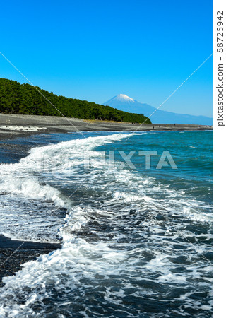 從三保松原眺望富士山的絕景 從三保松原眺望富士山的絕景 88725942