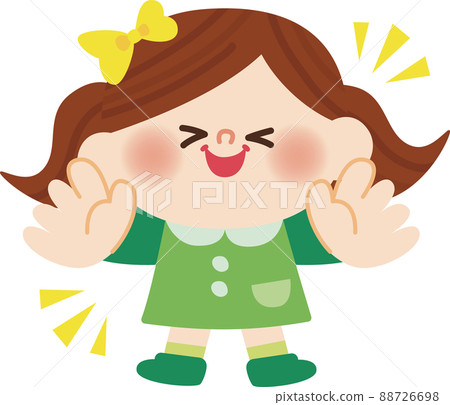 Illustration of a happy girl 88726698