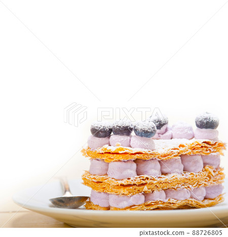napoleon blueberry cake dessert 88726805