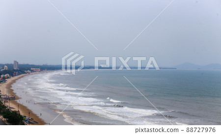 Aerial view of long beach in Vung Tau City, Vietnam Aerial view of long beach in Vung Tau City, Vietnam 88727976