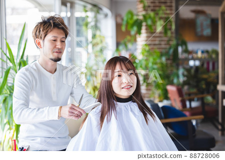 美髮師 美髮師 美髮師 理髮 女人 88728006