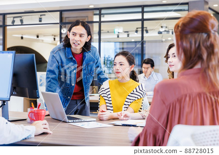 Female doing desk work in the office Photo cooperation: WEEK Shibadaimon (Sun Frontier Fudousan) 88728015
