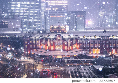 《東京》雪景東京站、大雪預警市中心 《東京》雪景東京站、大雪預警市中心 88728607