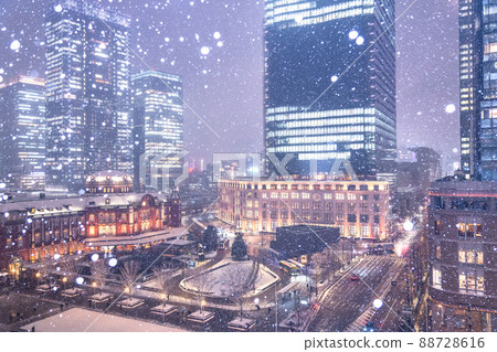 《東京》雪景東京站、大雪預警市中心 《東京》雪景東京站、大雪預警市中心 88728616