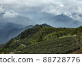 Mountains and clouds background n Alishan mountain in Taiwan 88728776