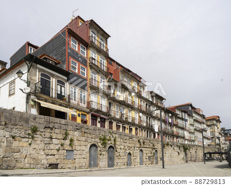 Cais da Ribeira riverfront in Porto, Portugal Cais da Ribeira riverfront in Porto, Portugal 88729813