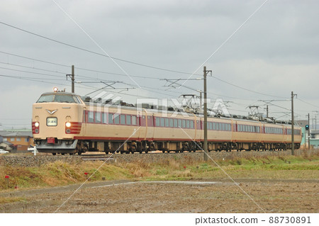 Hokuriku Main Line Nonoichi-Matto JR West 485 series (Kanazawa) test run Hokuriku Main Line Nonoichi-Matto JR West 485 series (Kanazawa) test run 88730891
