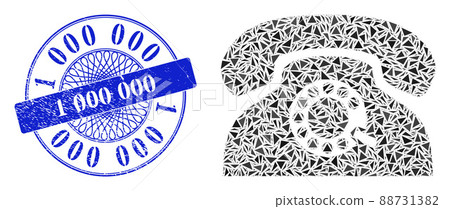 Distress 1 000 000 Badge and Triangle Pulse Phone Mosaic Distress 1 000 000 Badge and Triangle Pulse Phone Mosaic 88731382