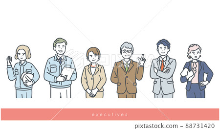 Image illustrations of managers and company executives Image illustrations of managers and company executives 88731420
