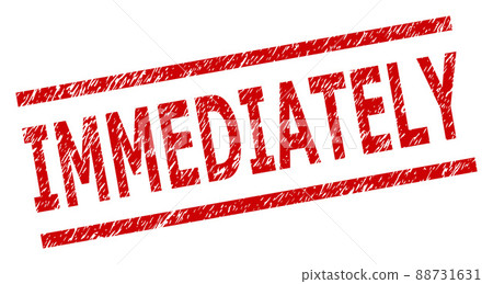 IMMEDIATELY Red Corroded Stamp with Parallel Lines IMMEDIATELY Red Corroded Stamp with Parallel Lines 88731631