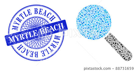 Scratched Myrtle Beach Badge and Triangle Search Tool Mosaic Scratched Myrtle Beach Badge and Triangle Search Tool Mosaic 88731659