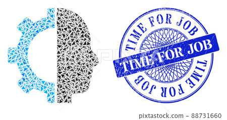 Textured Time for Job Stamp and Triangle Cyborg Gear Mosaic 88731660