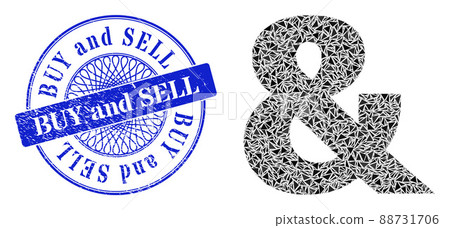Grunge Buy and Sell Seal and Triangle Ampersand Symbol Mosaic Grunge Buy and Sell Seal and Triangle Ampersand Symbol Mosaic 88731706