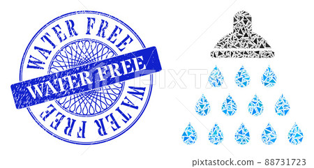 Textured Water Free Seal and Triangle Shower Mosaic 88731723