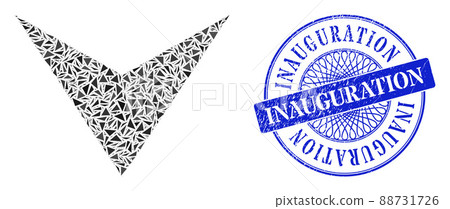 Distress Inauguration Badge and Triangle Arrowhead Down Mosaic Distress Inauguration Badge and Triangle Arrowhead Down Mosaic 88731726