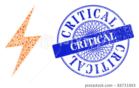 Rubber Critical Badge and Triangle Electric Spark Mosaic Rubber Critical Badge and Triangle Electric Spark Mosaic 88731893