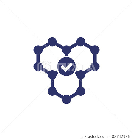 polymer icon with a molecule 88732986