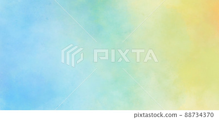 Watercolor-style hand-painted material that can be used as a background_Soft blue gradation 88734370