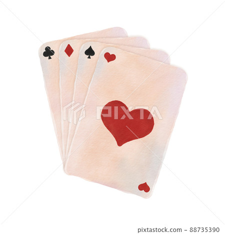 Set of playing cards isolated on white background Set of playing cards isolated on white background 88735390