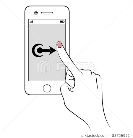 Hands to operate smartphones Hands to operate smartphones 88736931