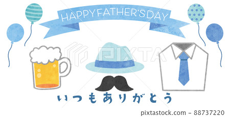 父親節的簡單手繪插圖 88737220