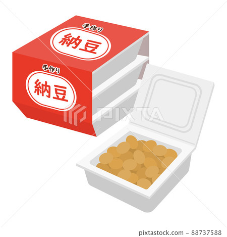Illustration of natto in a pack of 3 88737588