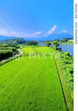 從常盤大橋看到的梯田和甲社山 從常盤大橋看到的梯田和甲社山 88738566