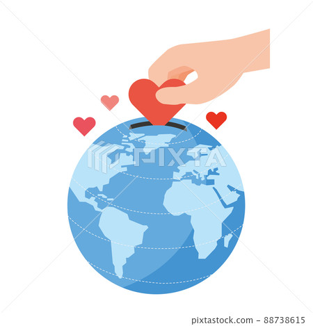 重視地球的籌款捐款的形像說明 88738615