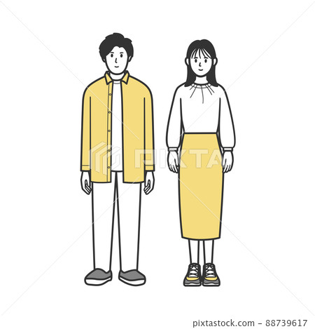 年輕夫婦，夫婦的全身例證 88739617