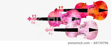 Illustration designing a red or pink violin 88739706