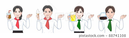 4名餐廳工作人員 4名餐廳工作人員 88741108