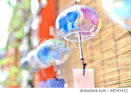 Close-up of wind chimes, a summer tradition 88741412