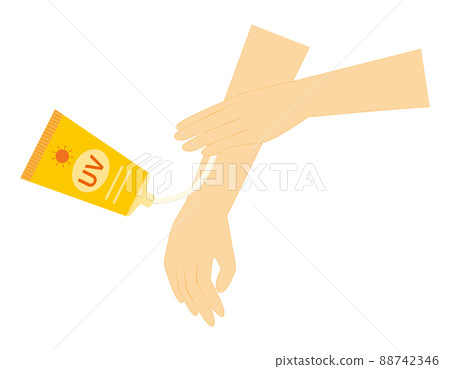 Sunscreen cream skin care illustration 88742346