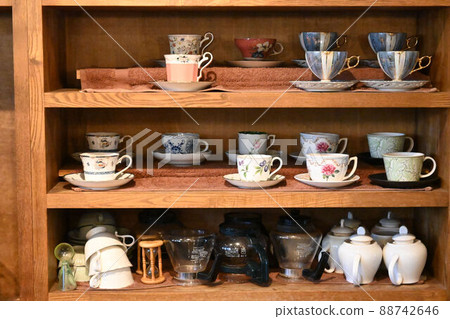 Drink cups and cupboards 88742646