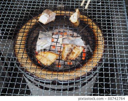 Dried fish, grilled shichirin Dried fish, grilled shichirin 88742764
