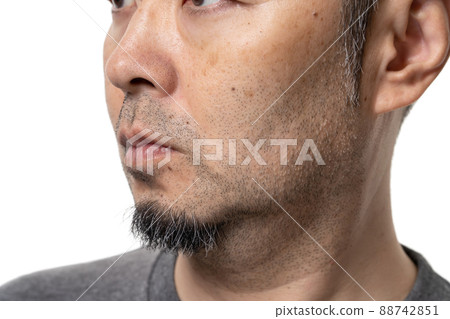 雙下巴中男衰老鬆弛面部線條抗衰老 88742851